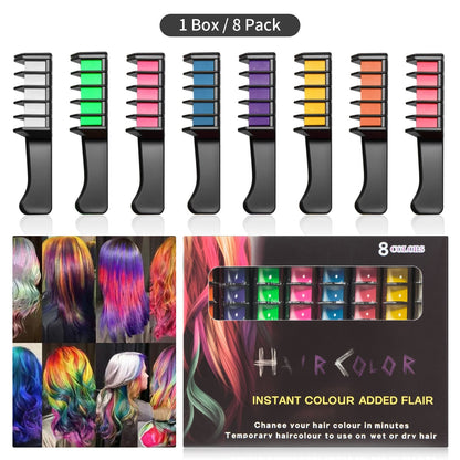 🎁Limited Time Discount🔥Temporary Hair Dye Chalk Comb- Cruelty Free