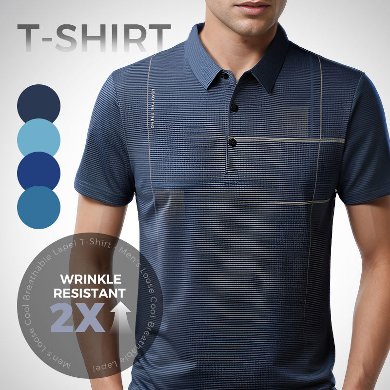 Men's Loose Cool Breathable Lapel T-Shirt