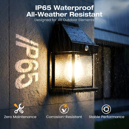 🎉50% OFF🎉SOLAR WALL LIGHT💡-Motion Sensor & Weatherproof, Automatic Dusk to Dawn Operation, Easy Installation for Garden and Pathway🌟