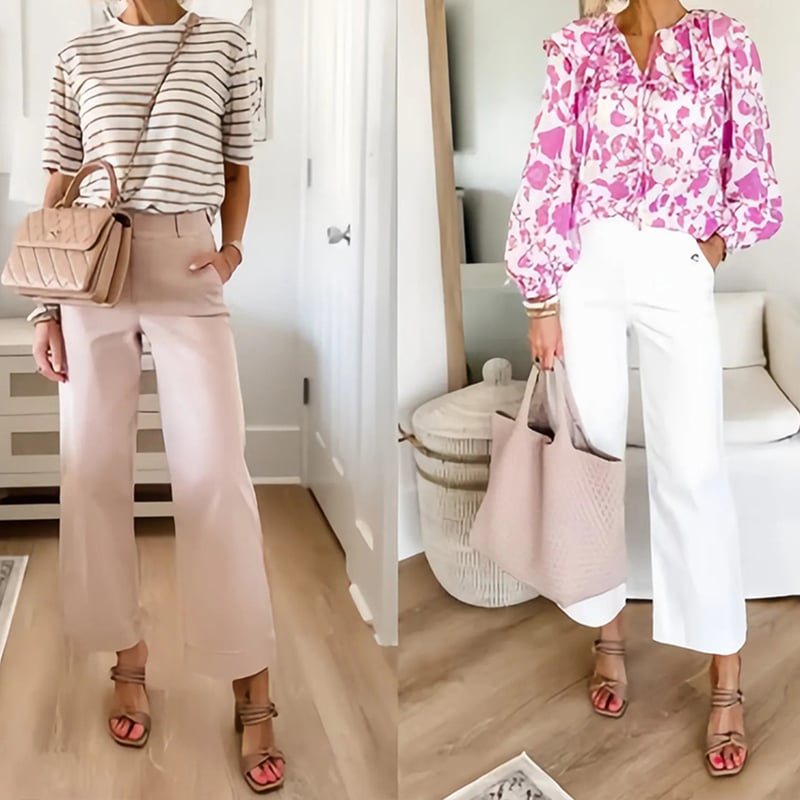👖2025 HOT SALE 50% OFF💷Stretch Twill Cropped Wide Leg Pants