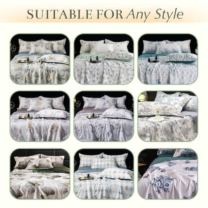 🔥Summer Limited Sale-50%Off🌸Cooling Breathable Floral Bed Sheet (4-Piece Set)