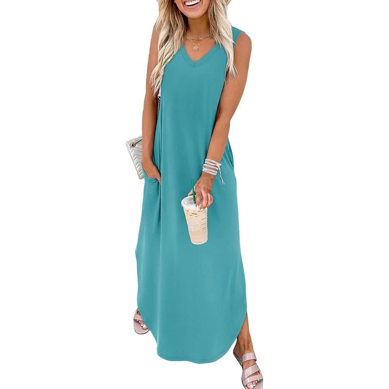 💖LAST DAY SPECIAL PRICE: ￡13.99!!💖Summer  Maxi Vacation Beach Sundresses with Pockets