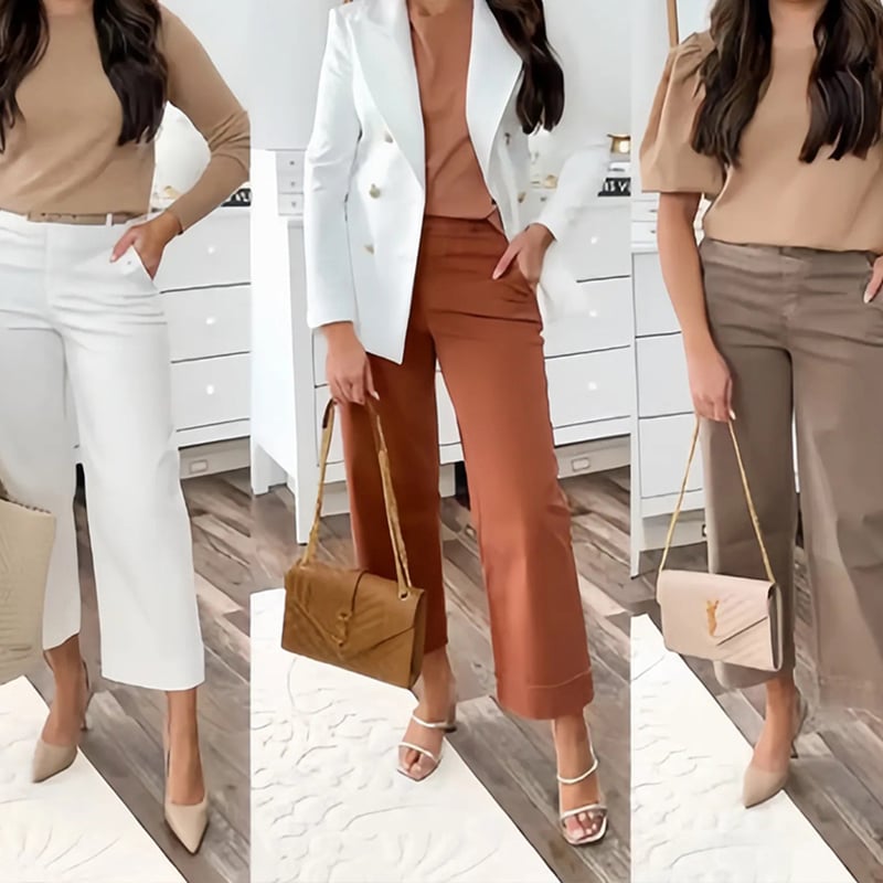 👖2025 HOT SALE 50% OFF💷Stretch Twill Cropped Wide Leg Pants