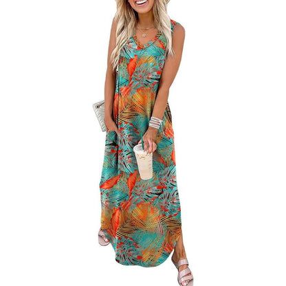 💖LAST DAY SPECIAL PRICE: ￡13.99!!💖Summer  Maxi Vacation Beach Sundresses with Pockets