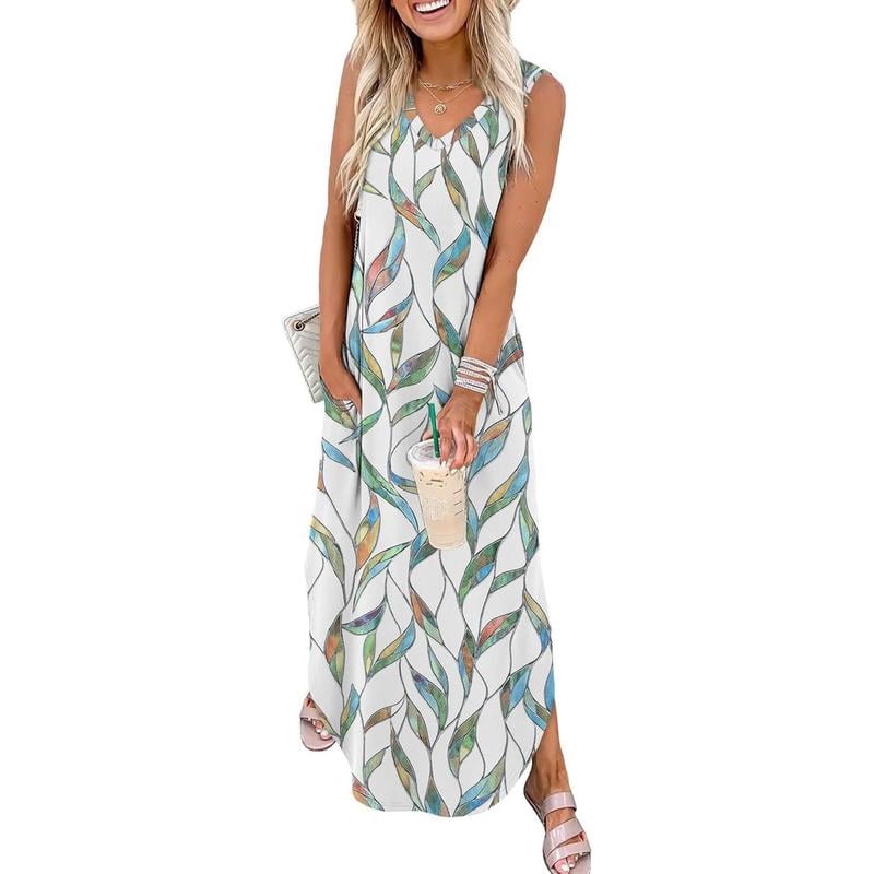💖LAST DAY SPECIAL PRICE: ￡13.99!!💖Summer  Maxi Vacation Beach Sundresses with Pockets