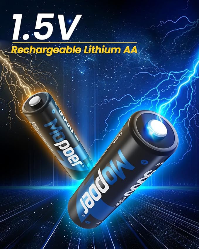 🏆Flash Sale⚡50K+ SOLD! Almost Gone-💥🎁🔋Charging Compartment - Rechargeable Aa/Aaa Lithium Battery