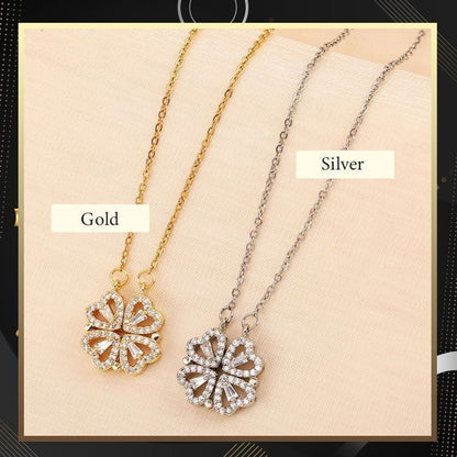 Four Leaf Heart Shape Necklace