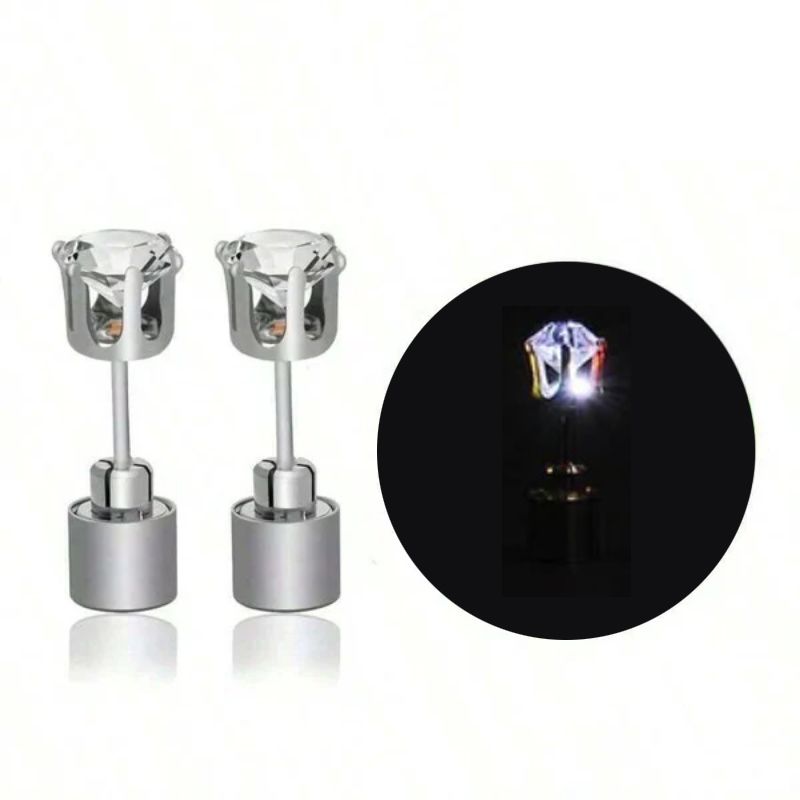 Stylish LED Luminous Crown Earrings