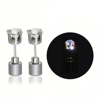 Stylish LED Luminous Crown Earrings