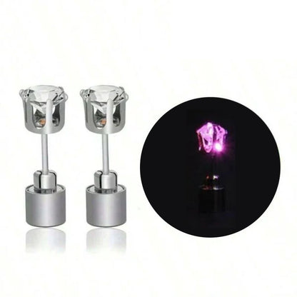 Stylish LED Luminous Crown Earrings