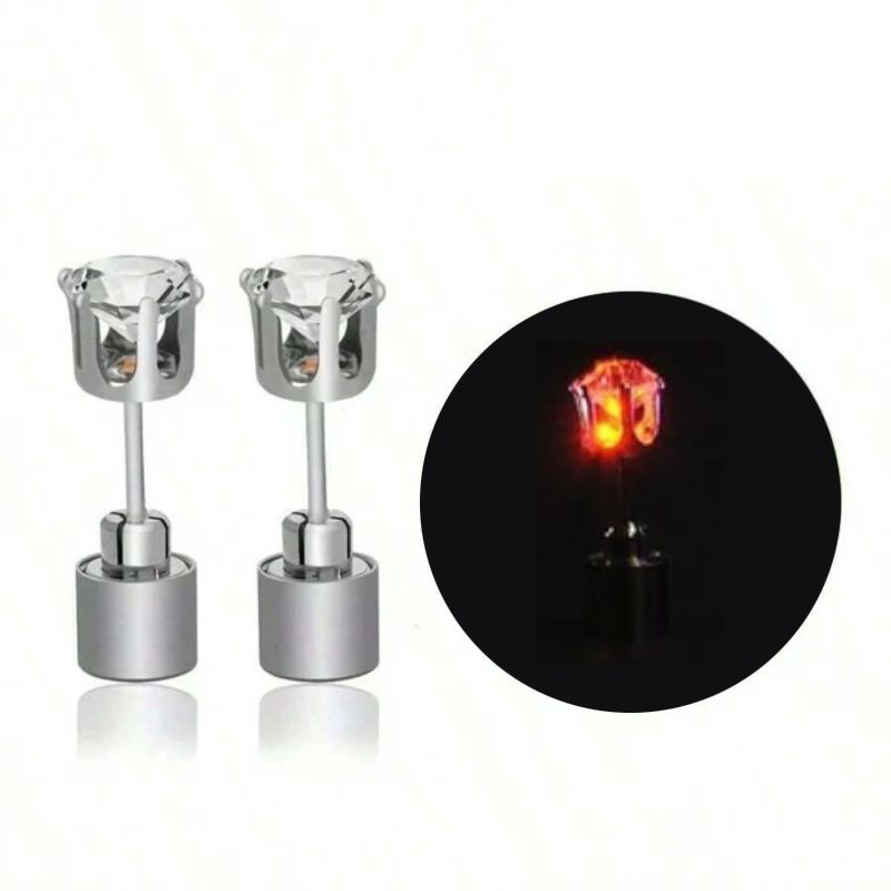 Stylish LED Luminous Crown Earrings