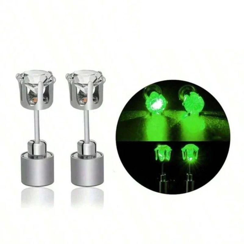 Stylish LED Luminous Crown Earrings