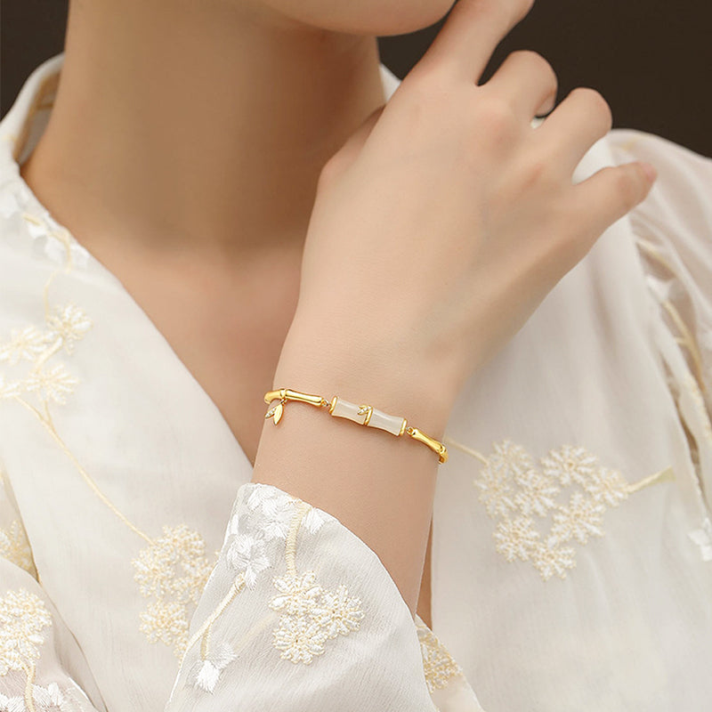 🌿Hetian Jade Bamboo Bracelet🎍