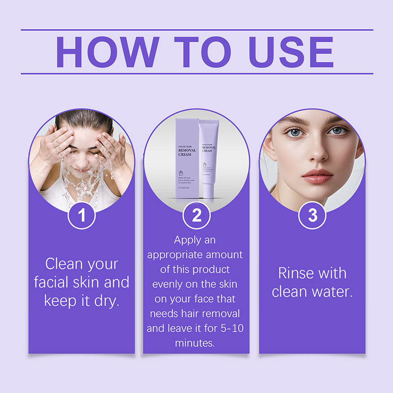 💗Last Day Special Price £7.99 ! 🔥Buy 2 Get 1 Free🔥Gentle and Painless Facial Hair Removal Cream