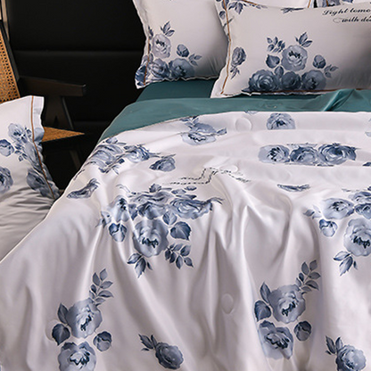 🔥Summer Limited Sale-50%Off🌸Cooling Breathable Floral Bed Sheet (4-Piece Set)