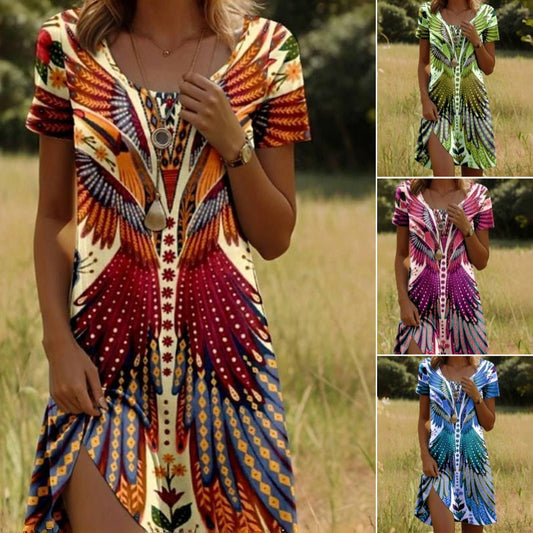 ⏳Time-limited Special⏰Women’s Floral Short Sleeve Dress