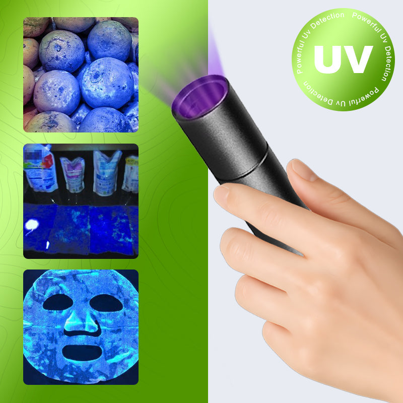UV Black Light Flashlight for Vegetable Inspection