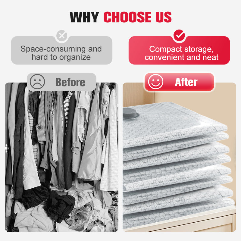 🔥 LAST DAY PROMOTION - 50%OFF 🔥Travel Vacuum Compression Storage Bags with USB - Rechargeable Electric Pump - Ultra - Compact, Lightweight Space - Savers for Clothing & Travel Essentials.