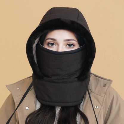 🍂Autumn Promotion 50%💕Plush-lined Thickened Thermal Hat with Face Mask for Men and Women