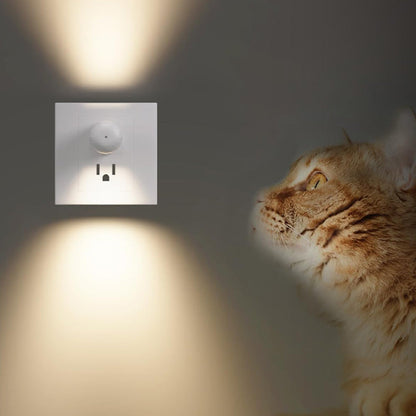 Smart LED Wall Socket Night Light With Auto-Dimmer