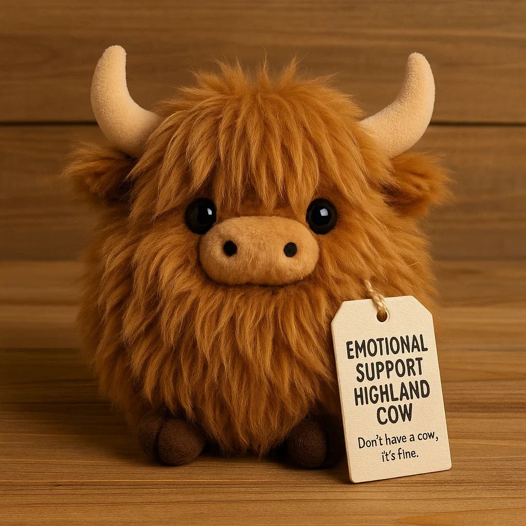 🔥Christmas Sale 50% OFF!!🔥 motional Support Highland Cow Plush🎉