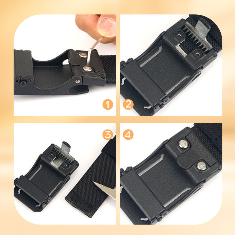 Buy 2 Free Shipping-Upgraded version thickened double-layer nylon tactical belt with automatic buckle