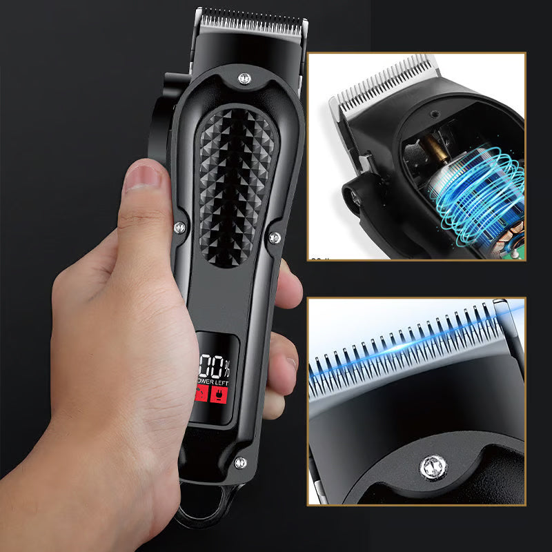 💇 50% OFF! 📣 Durable & Sharp Electric Hair Clipper Set – Self-Sharpening Blades, Quiet Brushless Motor & Smart Display Screen ✂️