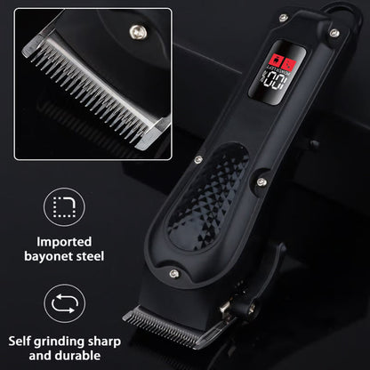 💇 50% OFF! 📣 Durable & Sharp Electric Hair Clipper Set – Self-Sharpening Blades, Quiet Brushless Motor & Smart Display Screen ✂️